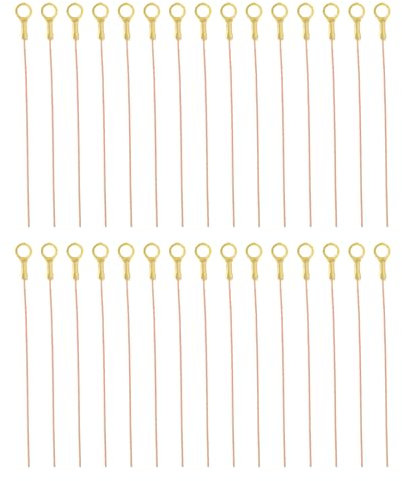 PATIKIL 6 Inch Bare Copper Wire, 30 Pcs Braided Copper Cables with Lugs, Non-insulated Kit for Lighting Grounding