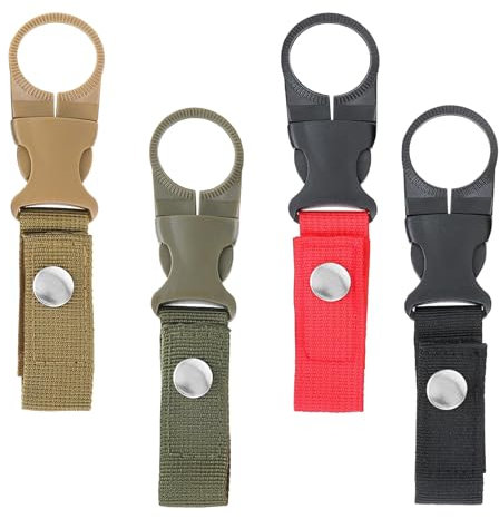 4 Stück Flaschenhalter Gürtel,Flaschenhalter Rucksack,Flaschenhalter Tasche,Cup Holder Festival,Getränkehalter Gürtel,Gürtel Flaschenhalter für Outdoor Camping,Wandern,Mehr Angeln zum Umhängen Zubehör
