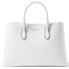 Fiorelli Women's Emery Mini Satchel Bag, Stylish Handbag with Grab Handles & Crossbody Strap, White Faux Leather