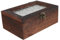 Holibanna Vintage Holz Schmuckkasten Mit Glasdeckel Dekorative Aufbewahrungsbox Für Schmuck Und Sammlerstücke Praktische Organisationslösung Für Zuhause Und