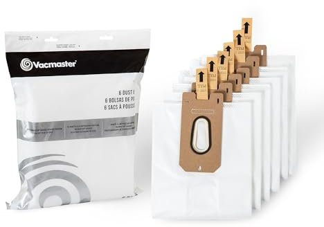 Vacmaster 952546 Bagged Upright Replacement Dust Bags, Pack of 6, for Ultra-Lightweight Bagged Upright Vacuum (Model: UB0402)