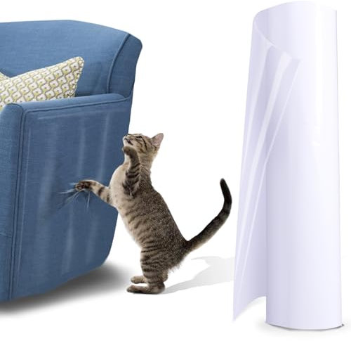 Cat Anti Scratch Tape,Sofa Protectors From Pets, Cat Scratch Sticky Paws Tape,Clear Door Protector From Dog Scratch,Clear Training Self Adhesive Tape for Carpet, Sofa, Couch, Door (30cm x 3m)