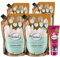 Balea 5er Set: 4 x Flüssigseife Nachfüllpack, 4 x 500 ml, für ein gepflegtes Hautgefühl + Handcreme 30 ml (Limited Edition)
