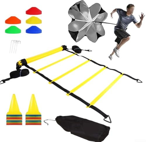 Scaletta per esercizi di velocità, con chiodi a terra, per un efficace allenamento sportivo a casa o all'aperto (C)