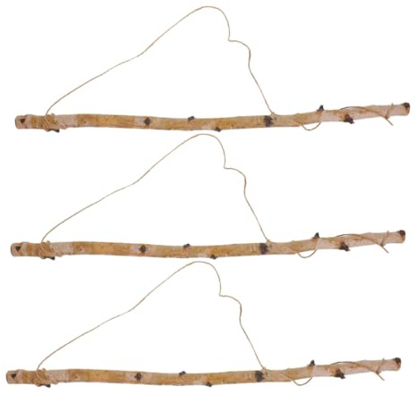 Gadpiparty Wandbehang Rustikale Holzdekoration 3 Stück im Landhausstil mit Einfacher Wandmontage Vielseitiger Hängeorganizer für Wohnzimmer und Esszimmer
