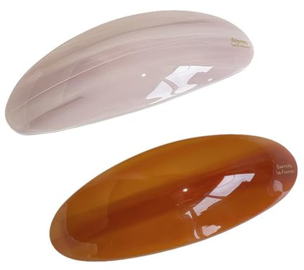 2 Stück Ovale Haarspangen aus Acetat, Vintage-Haarspange, Große Französische Schildpatt-Haarspangen für Frauen Mädchen