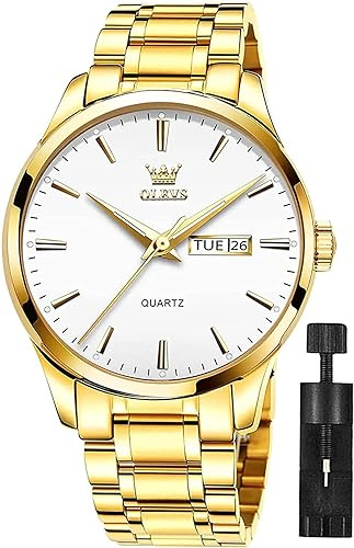 OLEVS Herrenuhren Skelettuhr Quarz Rennwagenrad Edelstahl Casual Sports Wasserdicht Leuchtend Herrenarmbanduhren