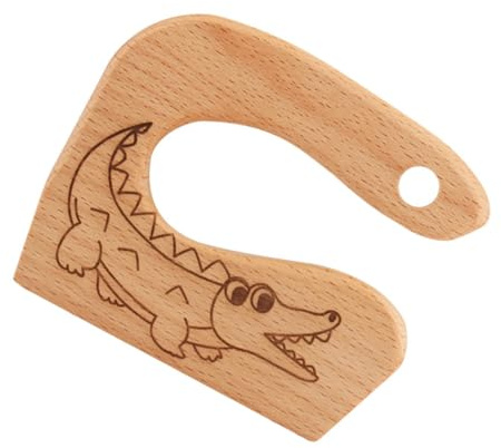 Alasum Couteau en Bois pour Garçon et Filles Sûr et Léger, Outil de Découpe Créatif pour Fruits et Légumes, Poignée Ergonomique Ronde, Ustensile la Cuisine Garçon Fille, la Cuisine