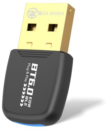 VYVIYON Bluetooth 6.0 Adapter, USB Bluetooth Dongle für PC Laptop, Desktop | Plug & Play, Kompatibel mit Maus, Tastatur, Kopfhörer, Handy, Controller und Windows 11/10/8.1/7, BLE Unterstützung