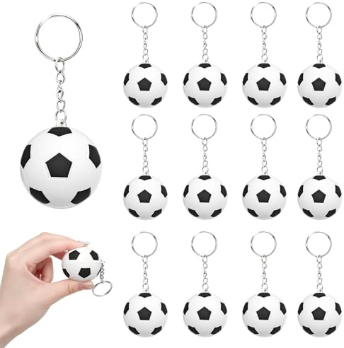 12 Pezzi Portachiavi Calcio Bambino, Ciondolo Calcio, Pallinecalcio Antistress Bambini, Palline Gadget CompleannoCalcio, per Amanti delCalcio | Pallinecalcio Antistress Bambini, Palline Gadget CompleannoCalcio, per Amanti delCalcio