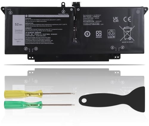 JHT2H Batteria Compatibile con Dell Latitude 7310 7410 Chromebook Enterprise Serie P33S P33S001 P34S P34S001 4V5X2 7CXN6 K36KR T3JWC 0WY9MP 04V5X2 HRGYV 0HRGYV 35J09 09YYF 7,6V 52Wh