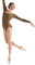 Bloch Dance Lepsi Microlux Langarm-Trikot für Damen, Mandel, Größe XL