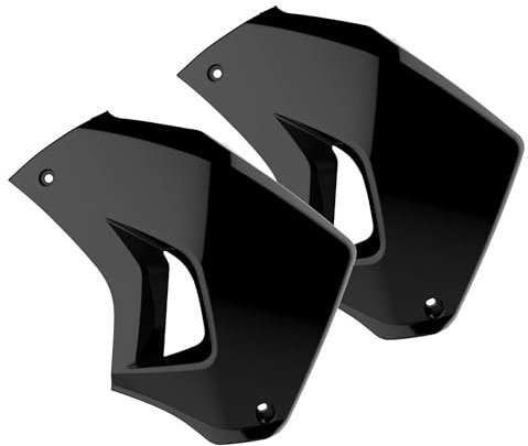 POLISPORT 8420200001 - Tapas de Radiador Resistentes y duraderas Compatible con Motocicletas Kawasaki en Color Negro