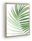 Schattenfugenrahmen Set Lemgo Silber Antik mit Keilrahmen Leinwand Bild Druck Motiv: Palmenblatt 1 40x50cm