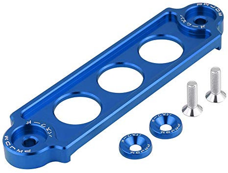 KIMISS JDM Battery Tie Down Car Battery Bracket Car Battery Mounting Bracket Heavy Duty Aluminum Car Universal Battery Tie Down Bracket Hold Lock Anodized for CRX (Blue)