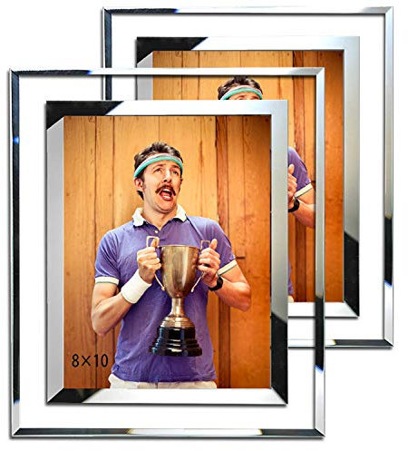 Simon's Shop Cadre d'image Cadre d'image en Verre 20,3 x 25,4 cm Cadre d'affichage Mural et de Table - 2 PCS