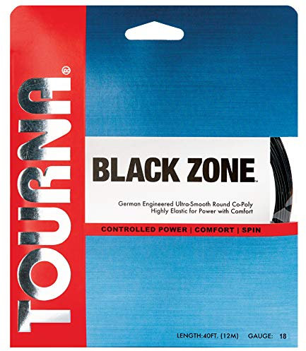 Tourna Unisex – Erwachsene Big Hitter Black Zone 1,2/220m Tennissaite, Schwarz, 1.2