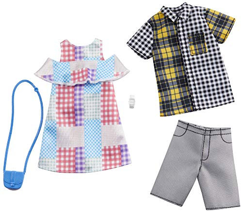 Barbie GHX72 Modeset mit 1 Outfit Puppe und 1 Outfit für die Ken-Puppe
