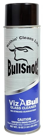 BullSnot! VizABull Glass Cleaner Foam Spray, Streak-Free for Car Windshield, Mirror, Window Cleaning - Heavy Duty for Auto Exterior - Ammonia-Free, No Drip, Quick Dry - 19 Fl Oz, 1 Can