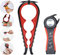 Easy Jar Bottle Opener Kit, 5in1 and 4in1 Multi Function Jar Openers, Simple to Use for Children, Elderly and Arthritis Sufferers,Silicone Hand Gripper Aid (Red-Black)
