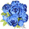 Veryhome Künstliche Blume Pfingstrose Gefälschte Blume Hochzeit Blumenstrauß Dekoration Familie Tabelle Öffentlich Auto Küche Büro Garten Innen Im Freien Braut Begrünung Pflanzen (Blau)