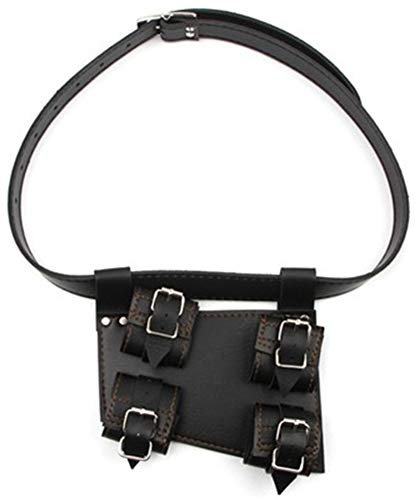 BLESSUME Rapier-Frosch-Holster mit Gürtel, Kreuzschnürungshalter, Gürtel für 2 Schwerter (Schwarz 2)