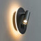 KOSILUM - Liseuse tendance double LED et interrupteur - noir - Bilbao - Lumière Blanc Chaud Eclairage Salon Chambre Cuisine Couloir - 3W + 6W - 500 lm - LED intégrée - IP20