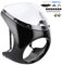 EBTOOLS Motorrad Scheinwerfer Windschutz 7in Scheinwerferverkleidung Windabweiser Windschutzscheibe Universal für Motorrad (Schwarz, Transparent)