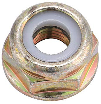 Ejoyous Tuerca universal M10 x 1.25 para rosca izquierda, 1 paquete, metal, tuerca de brida, para recortadora, cortador de cepillo