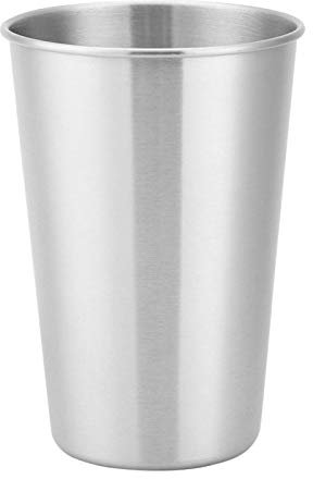 Vasos de acero inoxidable, vasos de pinta apilables de 500 ml, vasos de metal para beber Vasos de viaje irrompibles para niños y adultos Actividades en el hogar y al aire libre