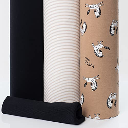 PAWOTEX Jersey stoff meterware Kinder Baumwollstoff meterware jerseystoff meterware zum nähen Baby jersey stoff kinder mädchen winter dicker 100% Baumwolle Öko-Tex mädchen jungen zum Nähen 150cmx50cm