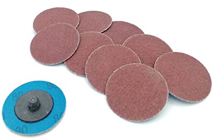 Kaindl Quick-Change Schleifscheiben 50 mm, 10er-Set K80 | Für Holz, Metall & Kunststoff, R-Type (Roloc) kompatibel
