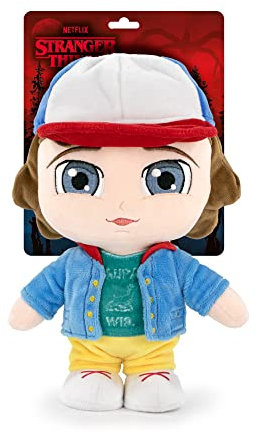 Famosa Softies - Stranger Things Dustin Plüschtier, kuschelig, 26 cm, weiche Textur und Füllung aus 100% recyceltem Fasermaterial, für Fans der Serie und Kinder ab 12 Monaten, (760021118), Bunt