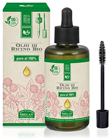 Helan, Bio-Rizinusöl, kaltgepresst, für Wimpern und Augenbrauen, Nägel, Nagelhaut, 100 ml