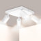 Ketom GU10 LED Deckenleuchte - Deckenstrahler 4 Flammig Weiß - Deckenlampe Spots Schwenkbar - Metall Strahler Deckenleuchte 4 Flammige - Modern Deckenspots Eckig - Ohne Leuchtmittel