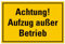 Schild Achtung Aufzug außer Betrieb 20cm x 30cm hergestellt aus robustem PVC stoß und kratzfest Schild Achtung! Aufzug außer Betrieb mit UV-Schutz inkl. selbstklebender Rückseite