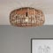 Lightbox hellbraune Deckenlampe - dimmbare Deckenleuchte mit Bambus-Schirm - E27 Fassung - max. 60 W - 23,8 cm Höhe & 50 cm Durchmesser - für Wohnzimmer - aus Metall/Bambus