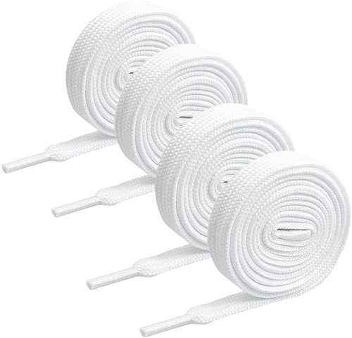 Flintronic Lacets Plats pour Baskets et Sneakers - 2 Paires, 120CM, Durables et Renforcés