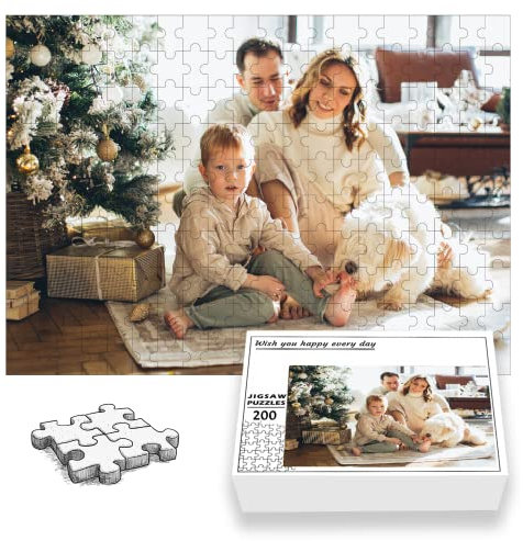 WERWAES Puzzle Personalizzato con Foto 200,300,500,1000 Pezzi Puzzle Idea Regalo per Natale e Compleanni Crea il tuo Puzzle Personalizzato con Foto