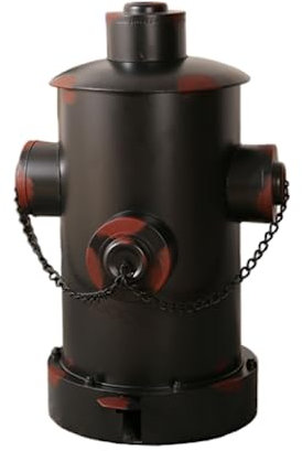 FIONEL Poubelles extérieures Poubelle à pédale en fer rétro, conteneur de déchets en forme de bouche d'incendie de Style industriel robuste pour Bar maison/café/magasin Grande capacité