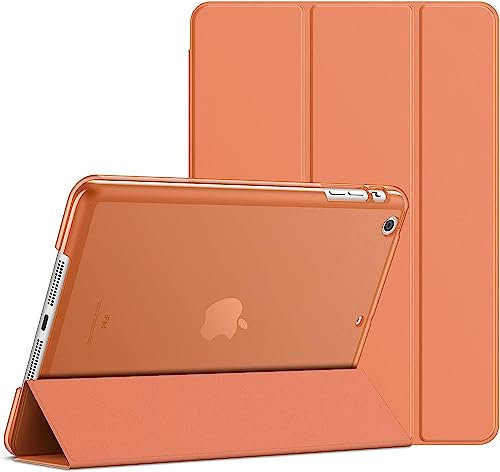 MOBISTAR Case for iPad Mini 4 / Mini 5 Generation - Smart Cover with Auto Sleep/Wake - Ultra Slim Lightweight with Translucent Frosted Back Protector (Orange)