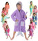 LEBENGOOD - Accappatoio bambina, bambino, Ragazze Cotone: Ragazza, Bambini - 100% Cotone OEKO-TEX,2 tasche, cappuccio (2-4, Sandy Malva)