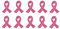 Lot De10 Broches En Forme Rose Cancer du Sein Octobre Rose De En Satin Pré-DéCoupé - Pour Sensibilisation Avec épingles à Nourrice (02-B, One Size)