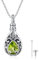 XIXLES Tree of Life Urn Necklace Teardrop Ashes Jewellery 925 Sterling Silver Urn Necklaces for Ashes Cremation Jewellery for Women Men Memorial Gifts for Human Ashes (8-Aug birthstone)