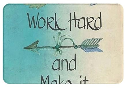 EVIUS Fußmatte mit Aufschrift Phrase To Motivate, dekorativer Teppich für den Außenbereich, lustige Willkommensmatte, 60 cm x 40 cm, personalisierte dekorative Teppiche für Hauseingang, Treppenhaus,