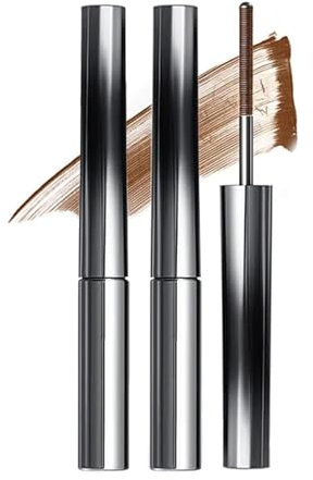 Judy Doll Mascara, Judydoll Mascara, Judydoll - 3D Curling Eyelash Iron Mascara, Judy Doll Iron Brush Mascara, Washable Extra Slim Metal Mascara, Bristleless Mascara (Brown-2pcs)