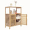 WAOHO Armoire de salle de bain en bambou, étagère de salle de bain, buffet de salon, étagère debout, armoire de cuisine, armoire de salle de bain, étagère debout 65 x 87 x 33 cm
