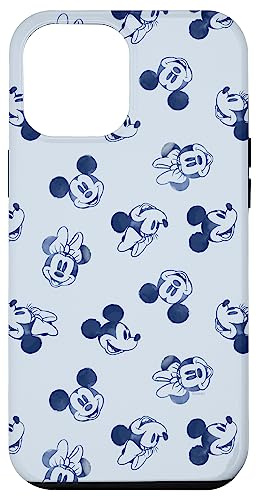 Hülle für iPhone 12 Pro Max Disney Minnie und Mickey Mouse Icon Gesichter Vintage Art Retro