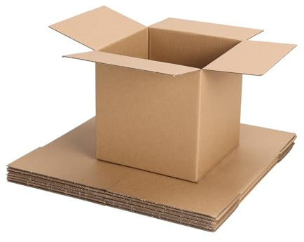 ZBEIVAN Versandkartons, 15,2 x 15,2 x 15,2 cm, Wellpappe, kleine Verpackung, Kraftpapier, Umzugskarton, 6 Stück