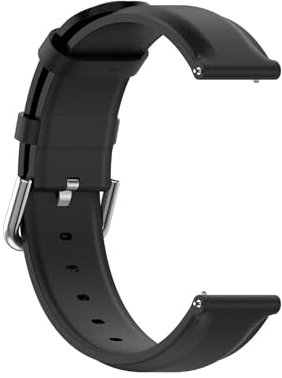 Generic Lederarmband Kompatibel mit Withings ScanWatch 42mm/ScanWatch 2 42mm Armbänder, 20mm Weiche Ersatzriemen Leder Uhrenarmbänder Ersatzarmband Wasserdicht Replacement Armband, Schwarz